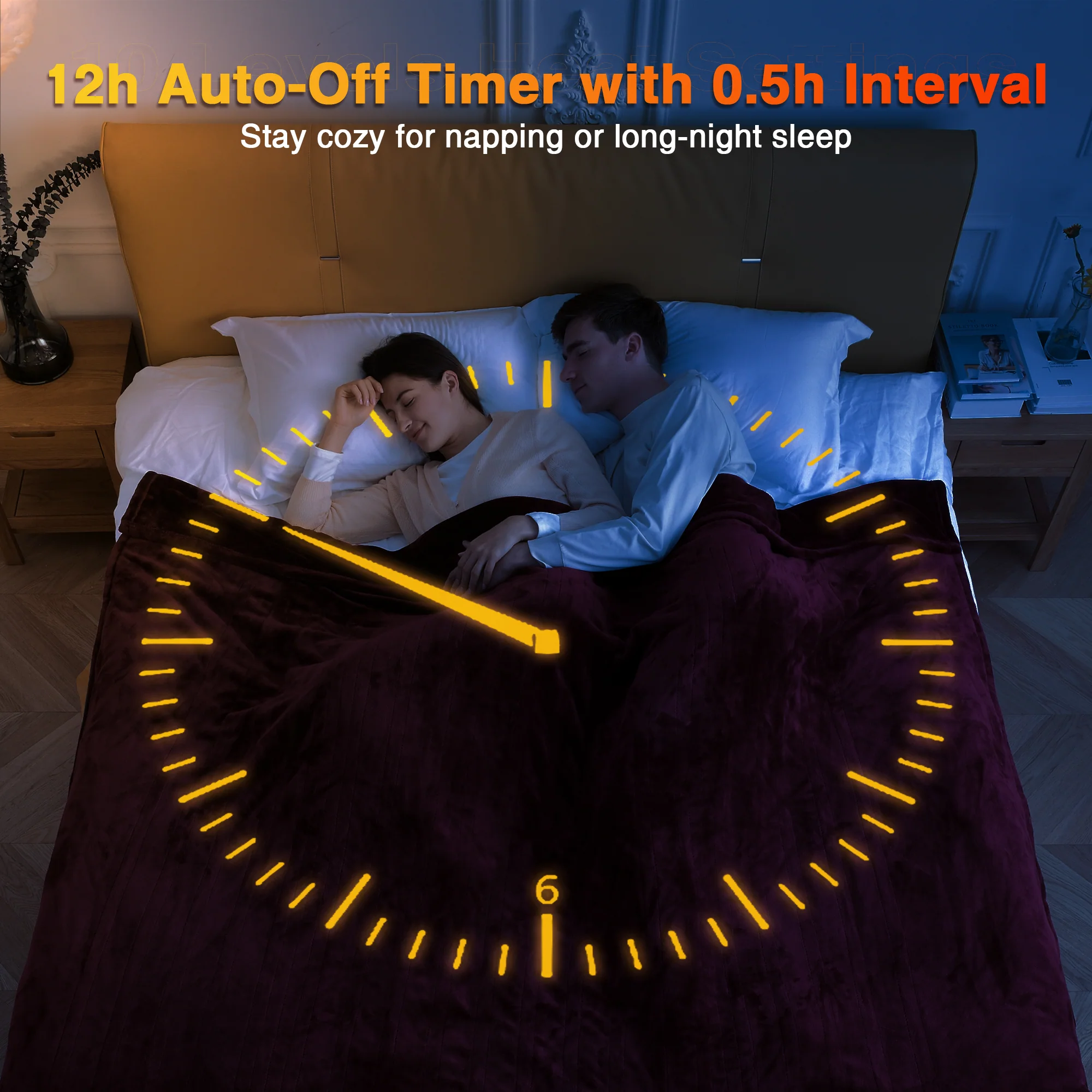 Elektrisk varmetæppe - Bordeaux 90" x 100"