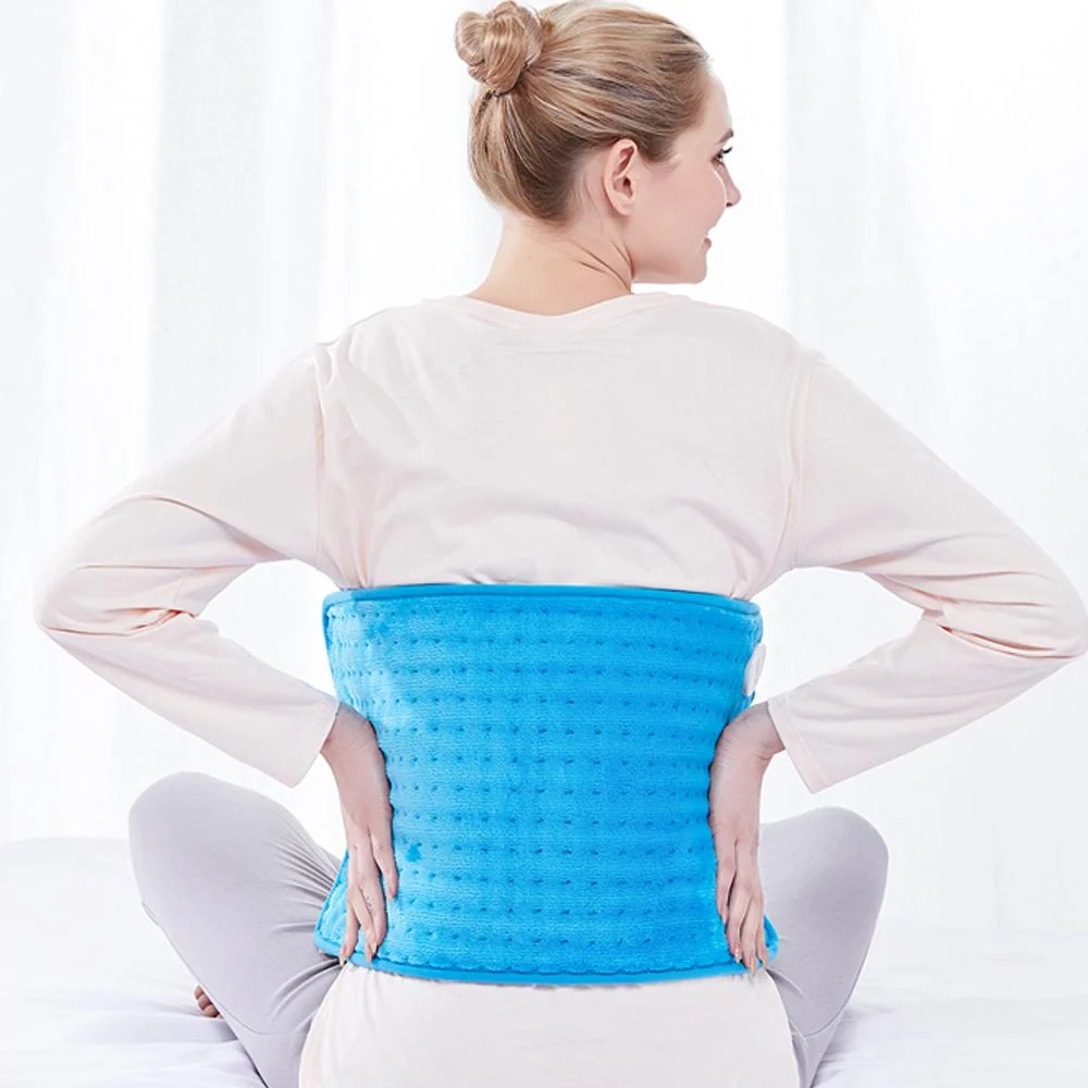 Electric Heating Pad for Back and Shoulders, Blue 17 x 33 Inch