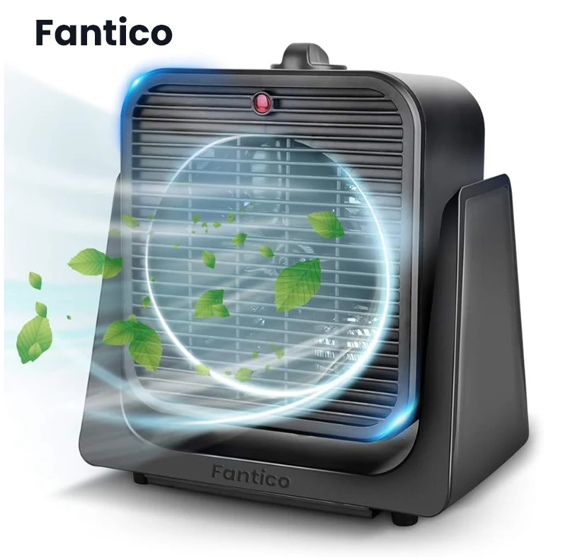 FANTICO 2 in 1 Cooler & Heater - Desk Electric Small Cooling and Heating Fan Combo W/ Tip Over & Overheat Protection, Desktop for Indoor Use Home Room Office Bedroom Room Personal