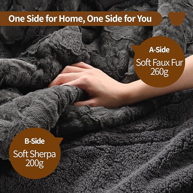 FANTICO Heated Blanket 77'' x 84'' Full Size Soft Flannel for Full-Body Bed Coverage