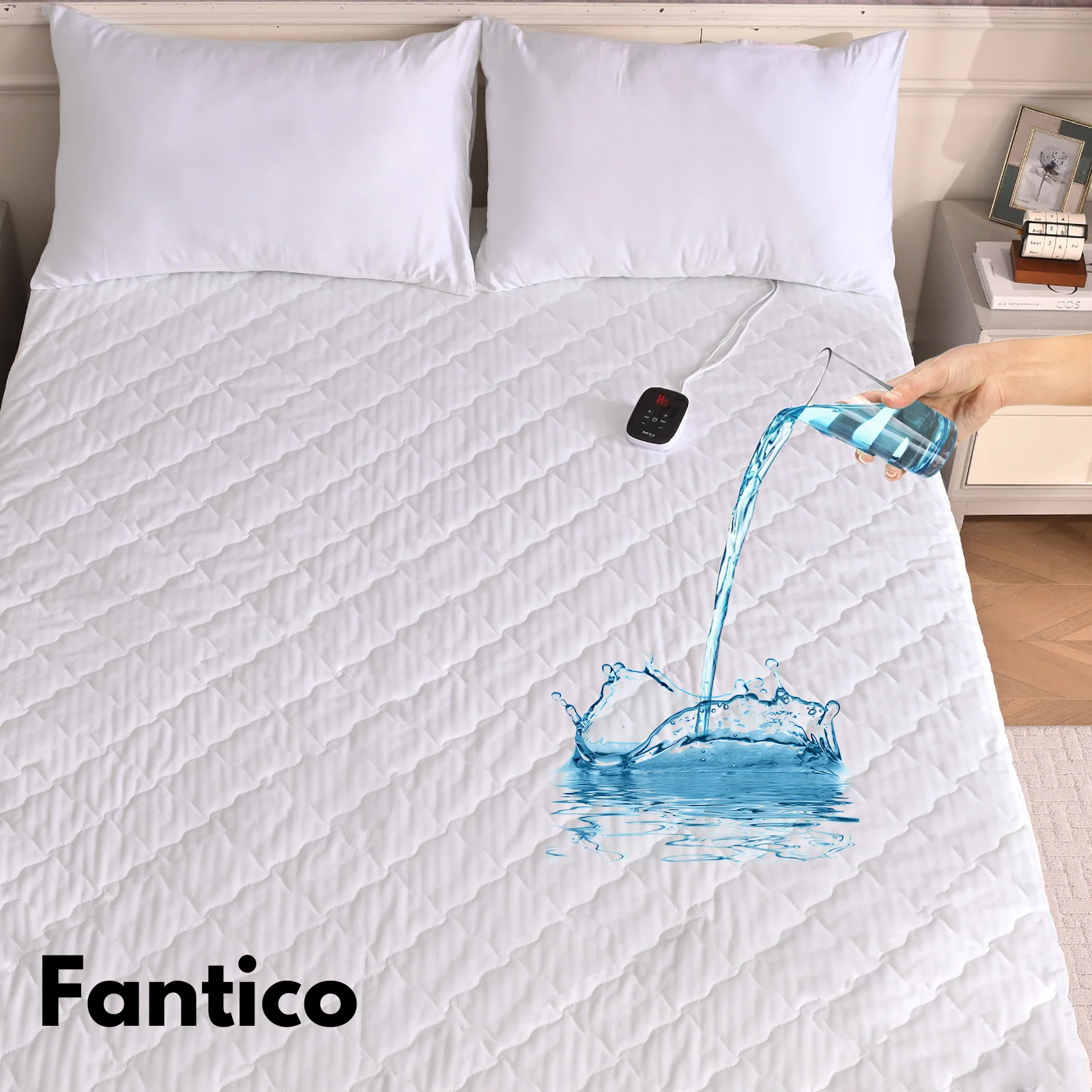 Fantico Queen Electric Heated Mattress Pad, 60 x 80 in Dual Control Bed Warmer